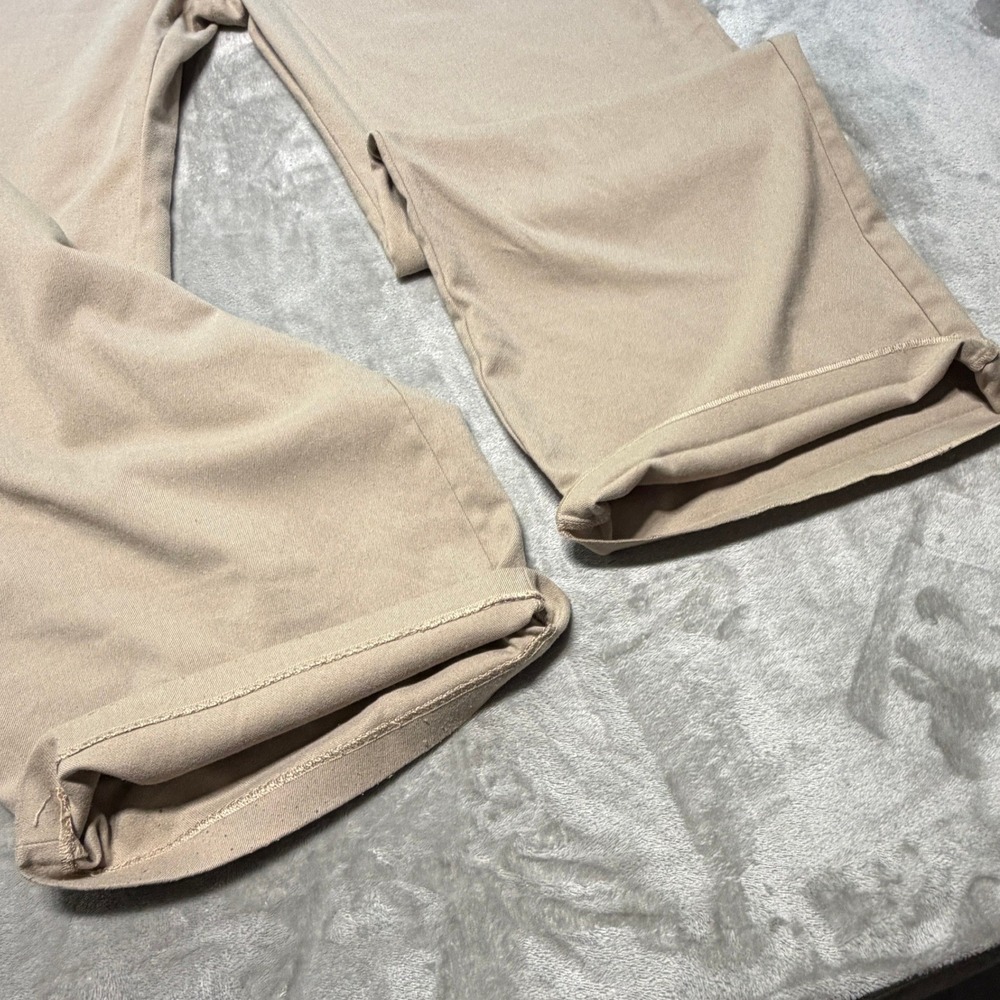 Abercrombie & Fitch Women Beige Wide Leg Pleated Dress Trousers Sz L Casual Chic - Picture 7 of 16